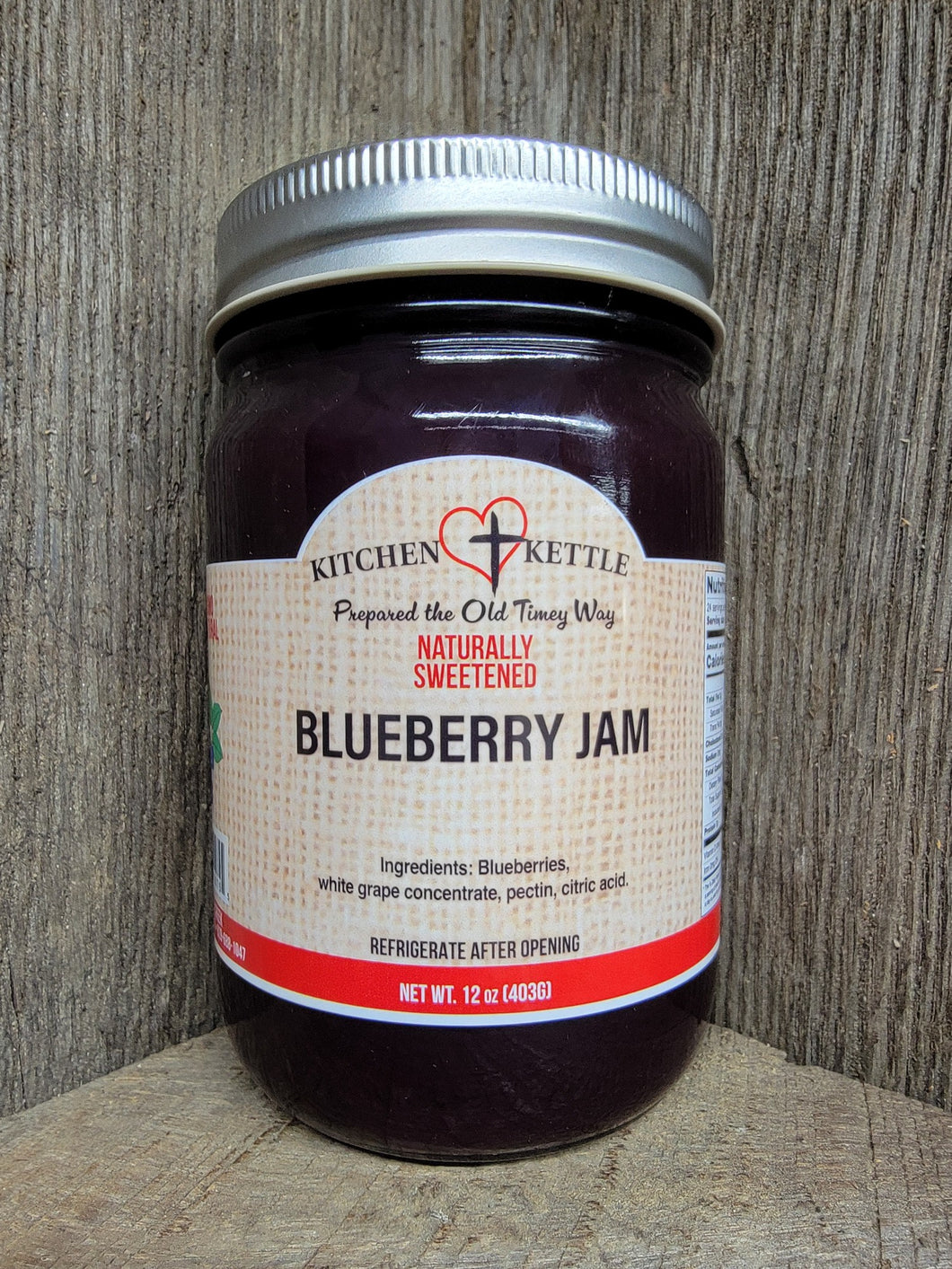 Naturally Sweetened Blueberry Jam 12oz