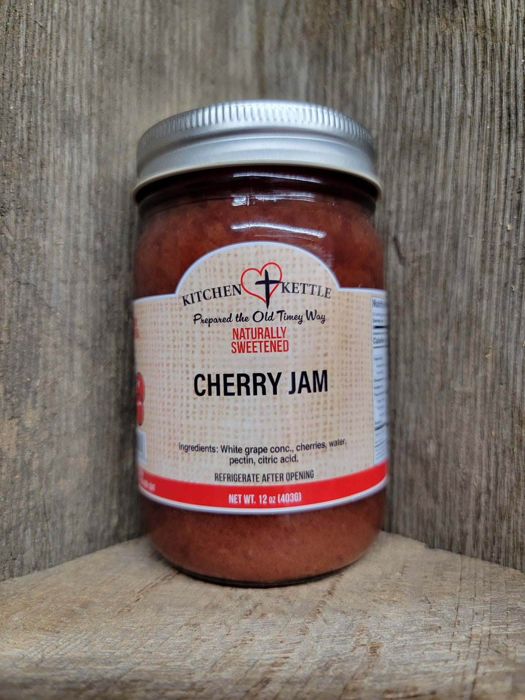 Naturally Sweetened Cherry Jam 12oz
